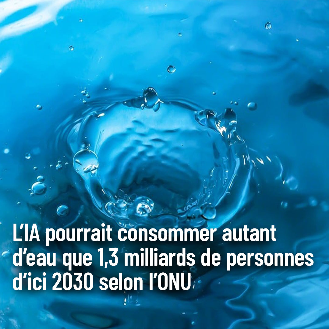 ONU : l'IA utilisera autant d'eau que 1,3 milliards de personnes d'ici 2030