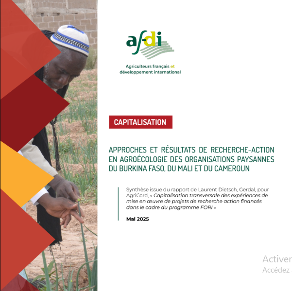 Résultats de recherche-action agroécologique des organisations paysannes :  Burkina Faso, Cameroun, Mali